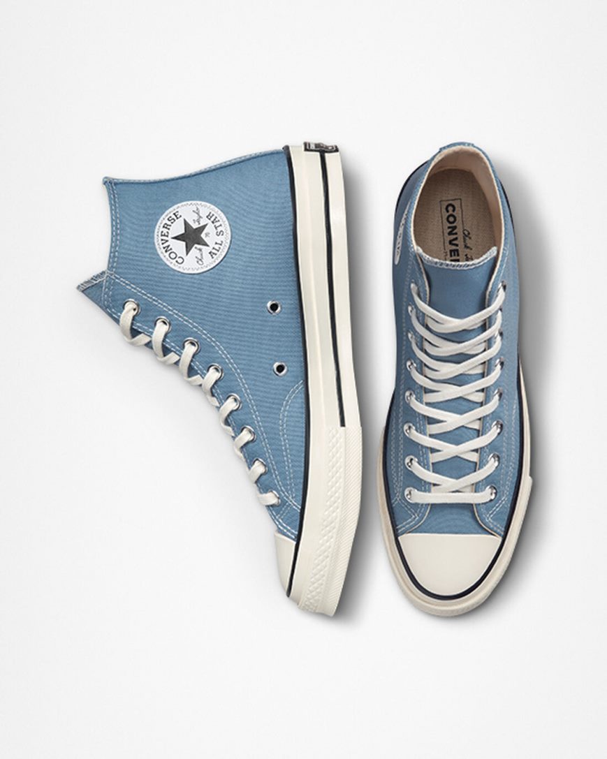 Dámské Boty Vysoké Converse Chuck 70 Platene Indigo Černé | CZ EXQA15